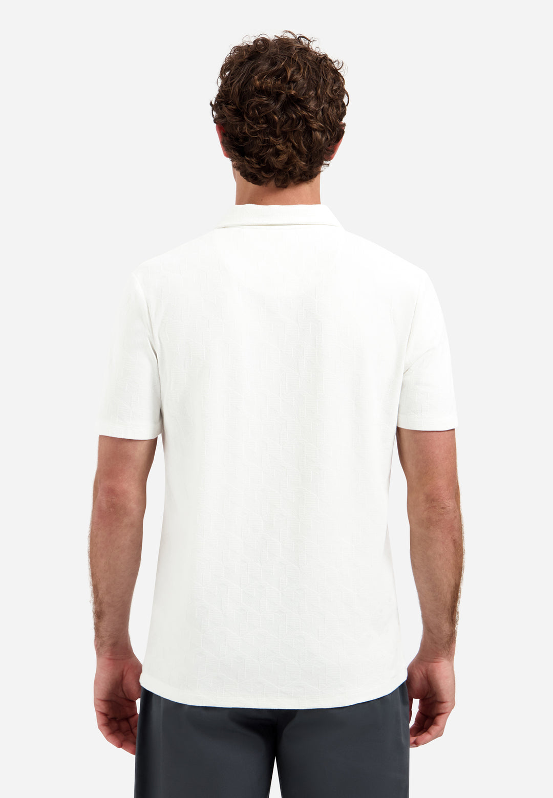 Polo Short Sleeve Jacquard, White 010 Bild 2