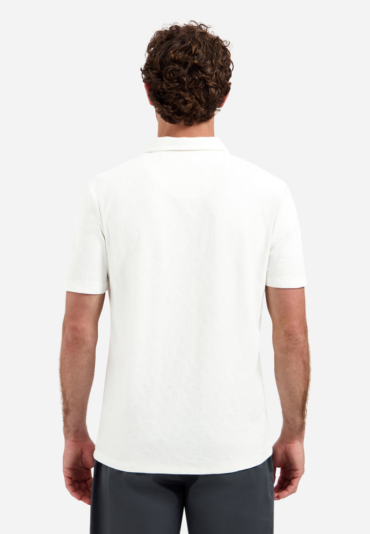 Polo Short Sleeve Jacquard, White 010 Bild 2