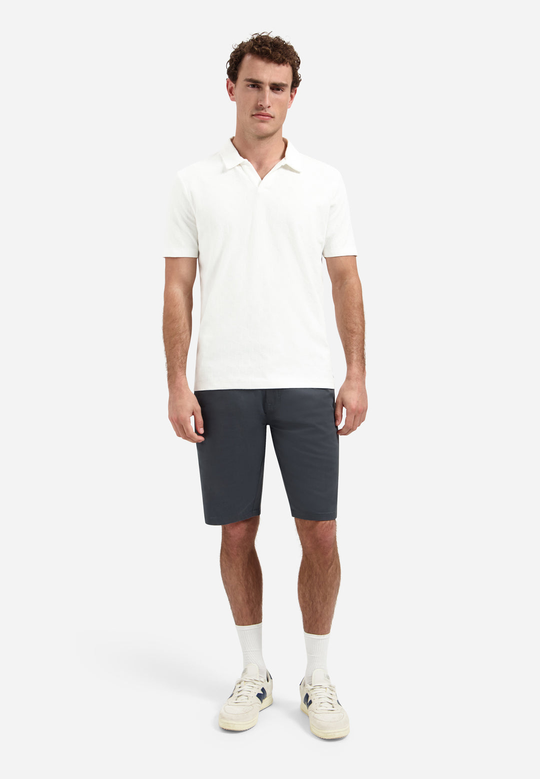 Polo Short Sleeve Jacquard, White 010 Bild 3