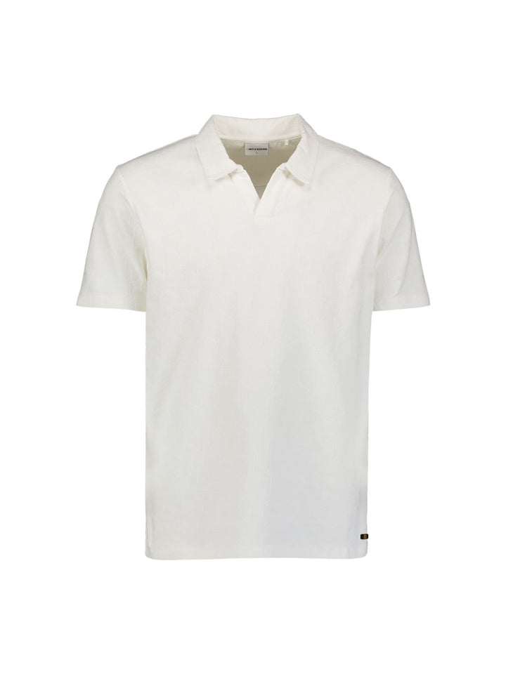 Polo Short Sleeve Jacquard, White 010 Bild 5