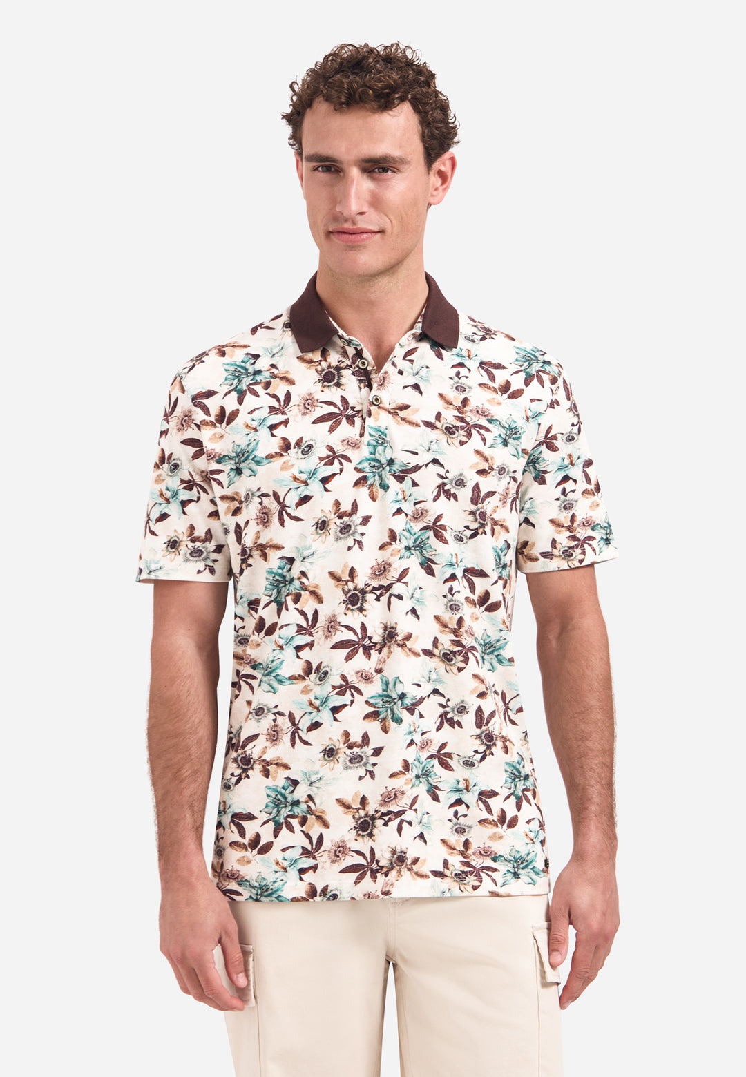 Polo Short Sleeve Printed, Seablue 039 Bild 1