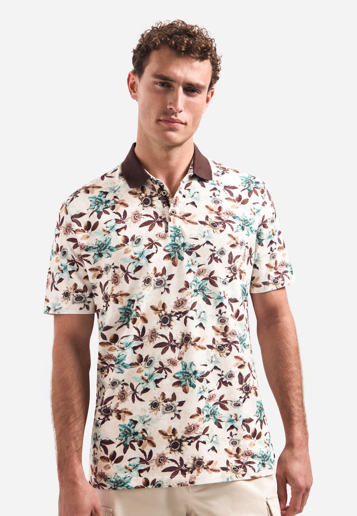 Polo Short Sleeve Printed, Seablue 039 Bild 4