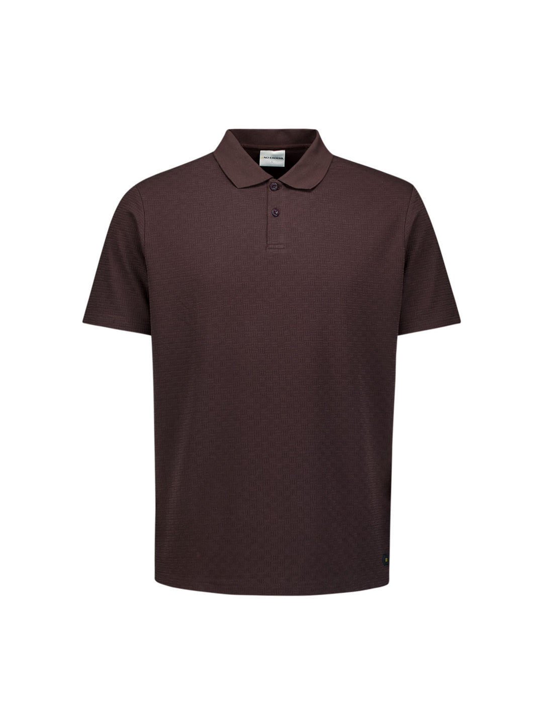 Polo Short Sleeve Structure, Dark Brown 042 Bild 5