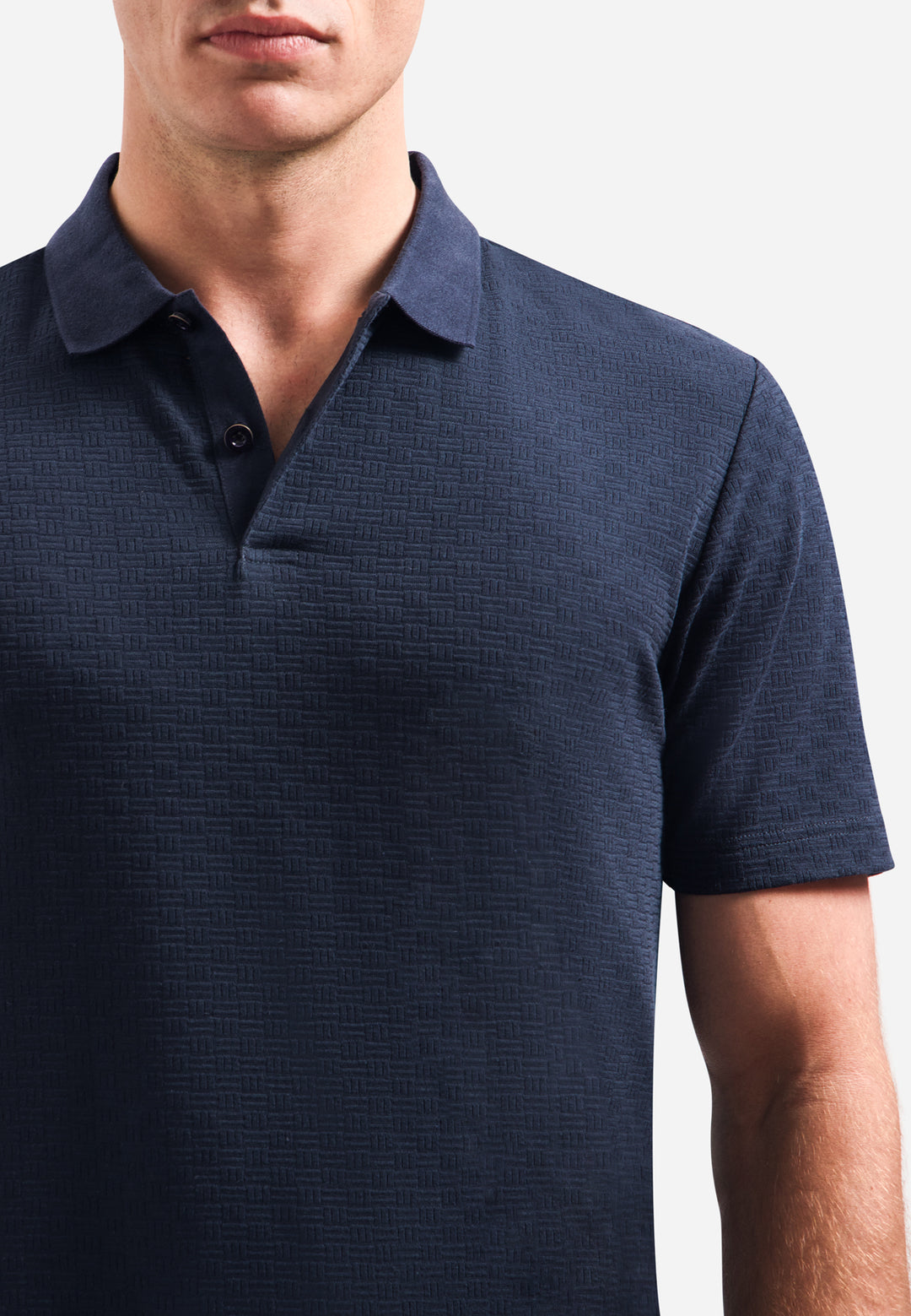 Polo Short Sleeve Structure, Night 078 Bild 7