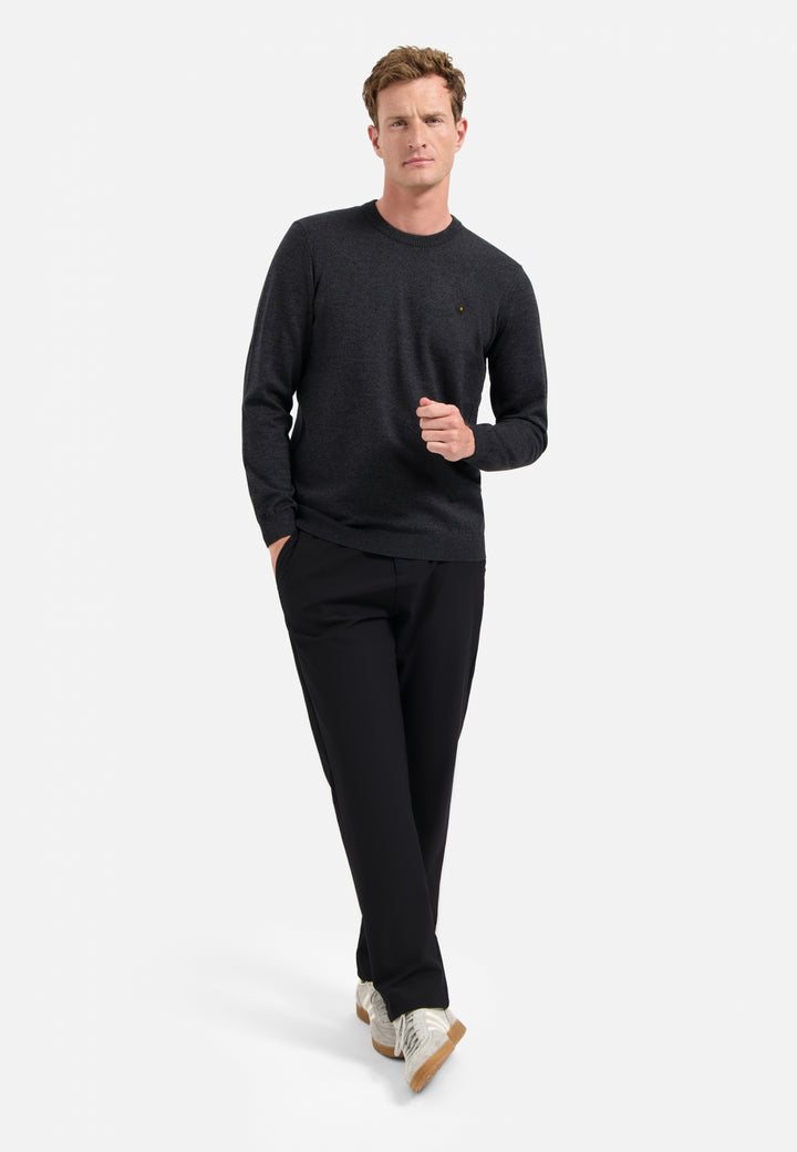 Pullover Crewneck 2 Coloured Melange, Dark Grey 023 Bild 3