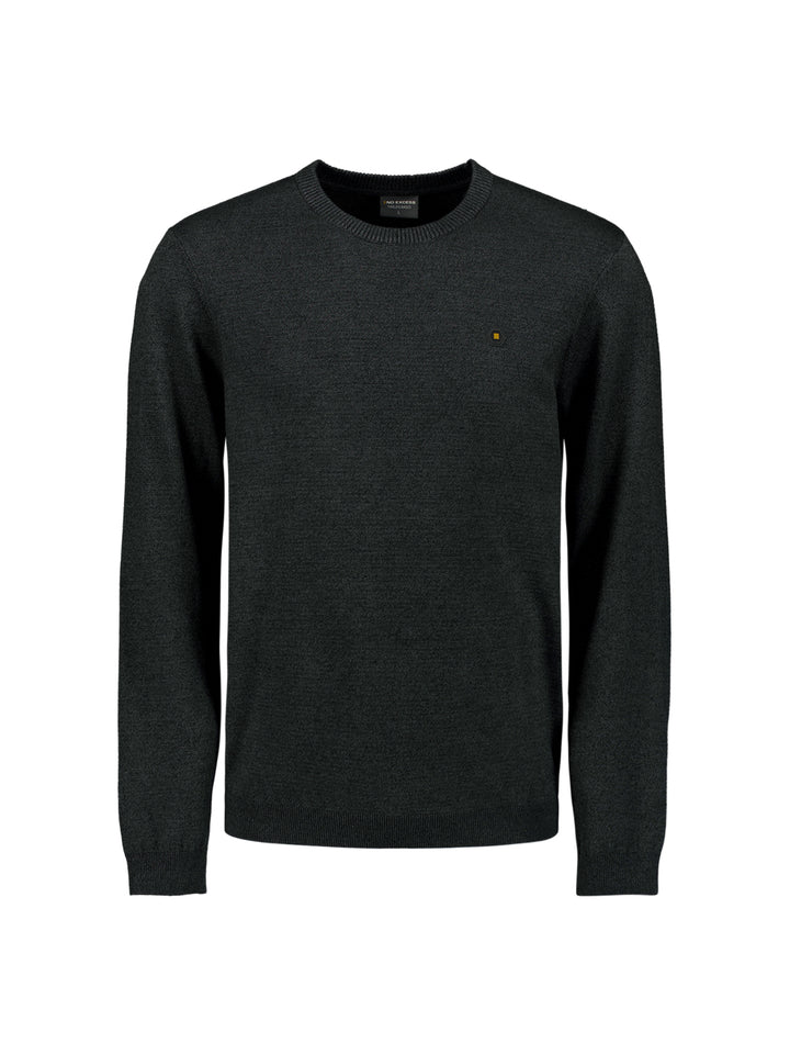Pullover Crewneck 2 Coloured Melange, Dark Grey 023 Bild 5