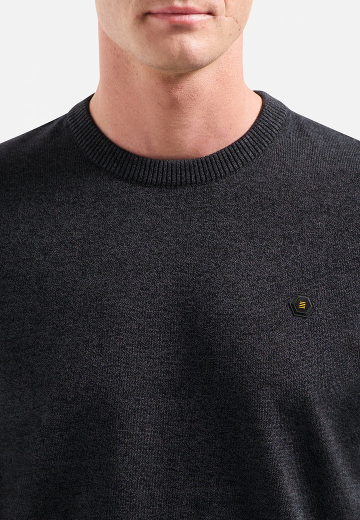 Pullover Crewneck 2 Coloured Melange, Dark Grey 023 Bild 7