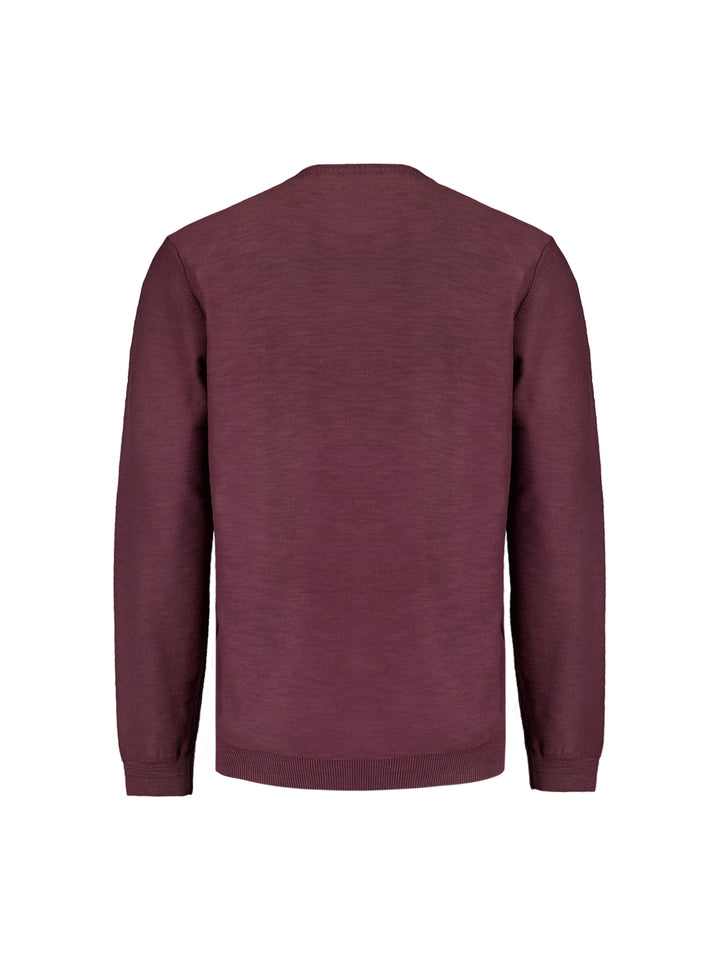 Pullover Crewneck Garment Dyed + Stone Washed, Dark Wine 164 Bild 2