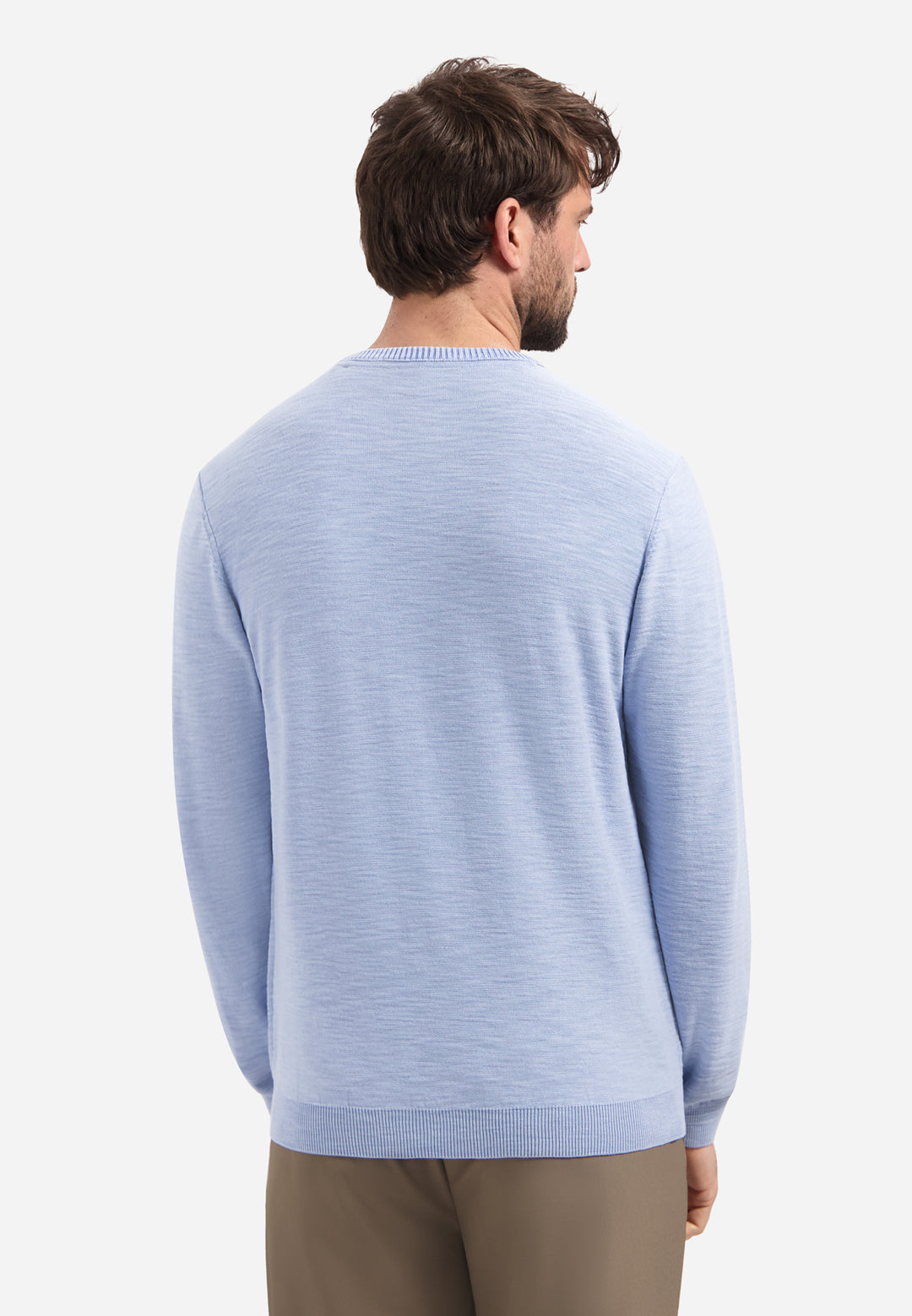 Pullover Crewneck Garment Dyed + Stone Washed, Blue 030 Bild 2