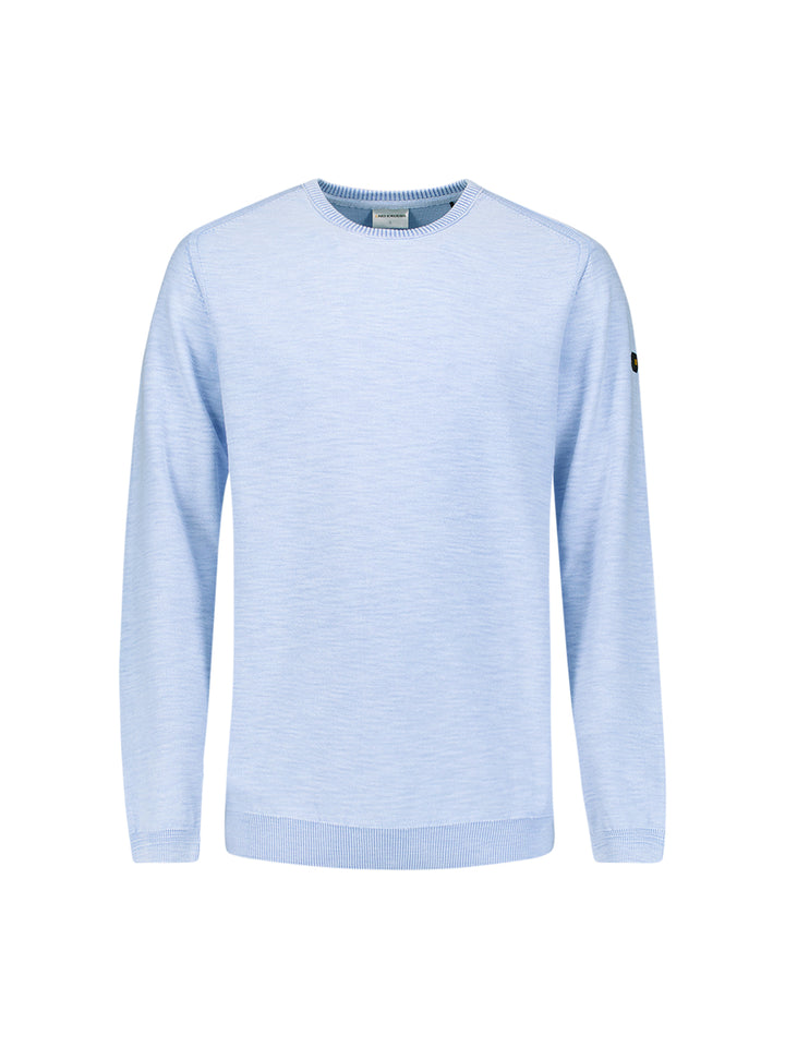 Pullover Crewneck Garment Dyed + Stone Washed, Blue 030 Bild 5