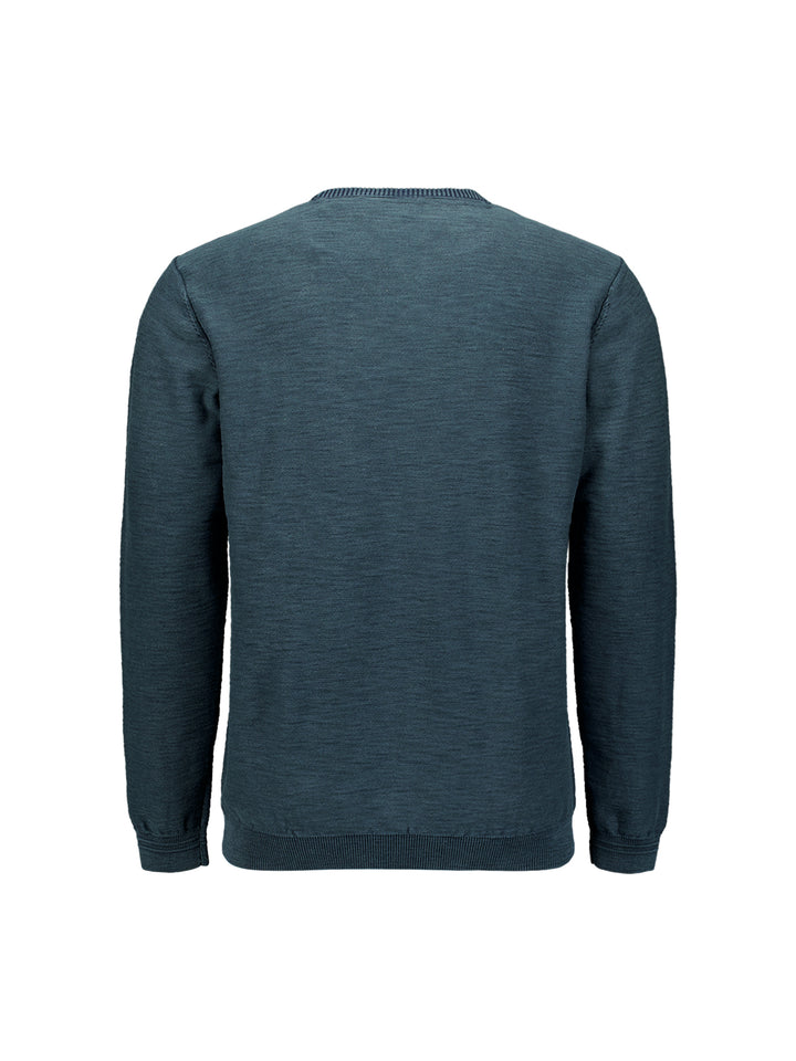 Pullover Crewneck Garment Dyed + Stone Washed, Night 078 Bild 6