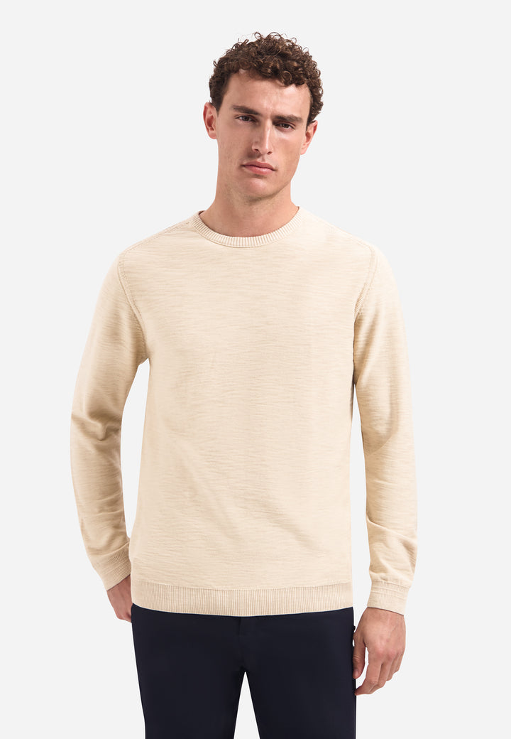 Pullover Crewneck Garment Dyed + Stone Washed, Cement 122 Bild 1