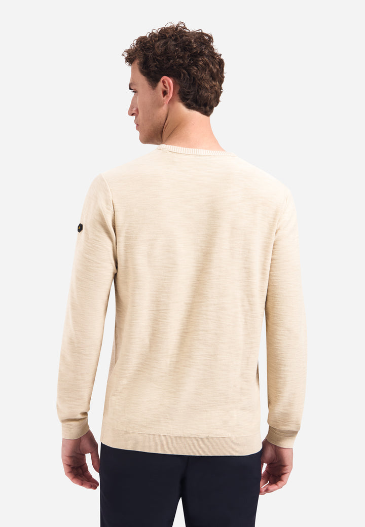 Pullover Crewneck Garment Dyed + Stone Washed, Cement 122 Bild 2