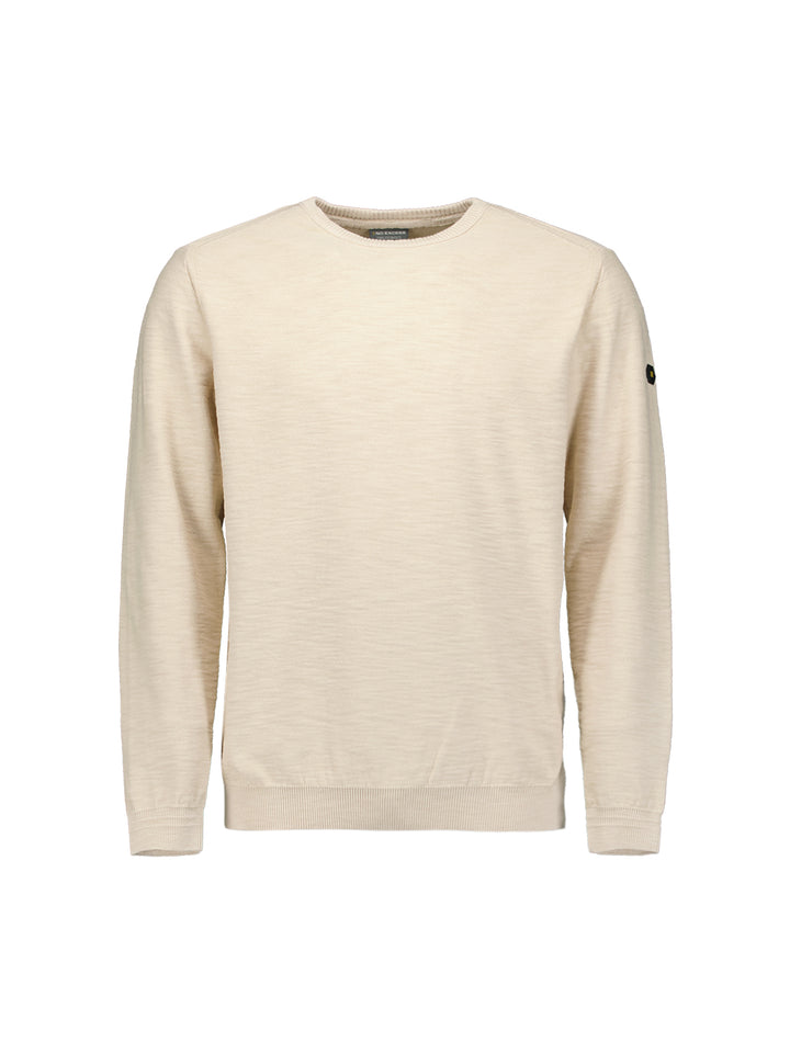 Pullover Crewneck Garment Dyed + Stone Washed, Cement 122 Bild 5