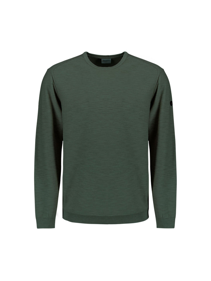 Pullover Crewneck Garment Dyed + Stone Washed, Dark Steel 124 Bild 1