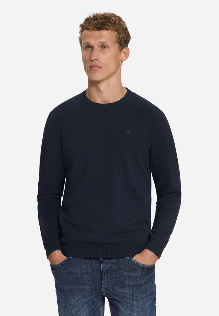 Pullover Crewneck Melange, Dark Night 178 Bild 1