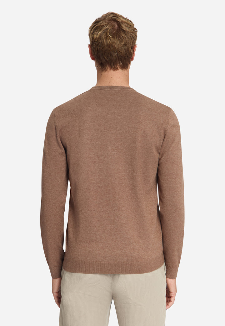 Pullover Crewneck Melange, Light Brown 041 Bild 2