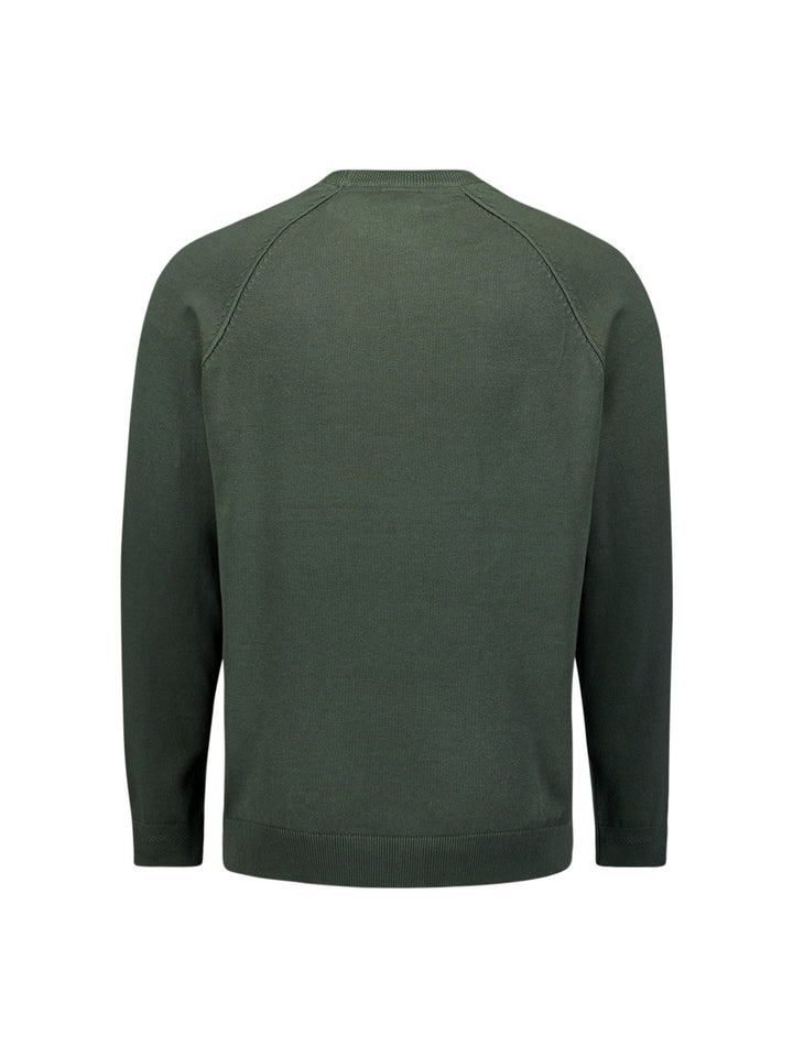Pullover Crewneck Solid Waffle Knit, Dark Green 052 Bild 6