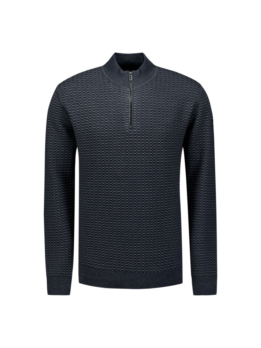Pullover Half Zip Jacquard Plated, Night 078 Bild 5