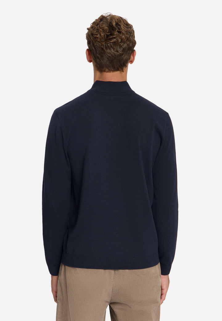 Pullover Half Zip Melange, Dark Night 178 Bild 2
