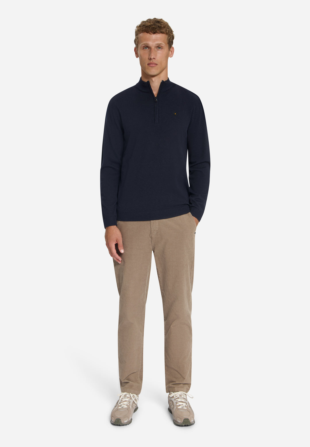 Pullover Half Zip Melange, Dark Night 178 Bild 3