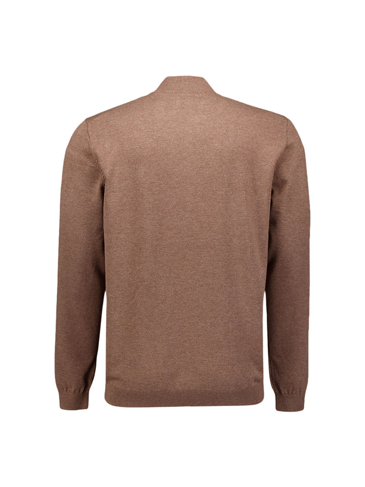Pullover Half Zip Melange, Light Brown 041 Bild 6