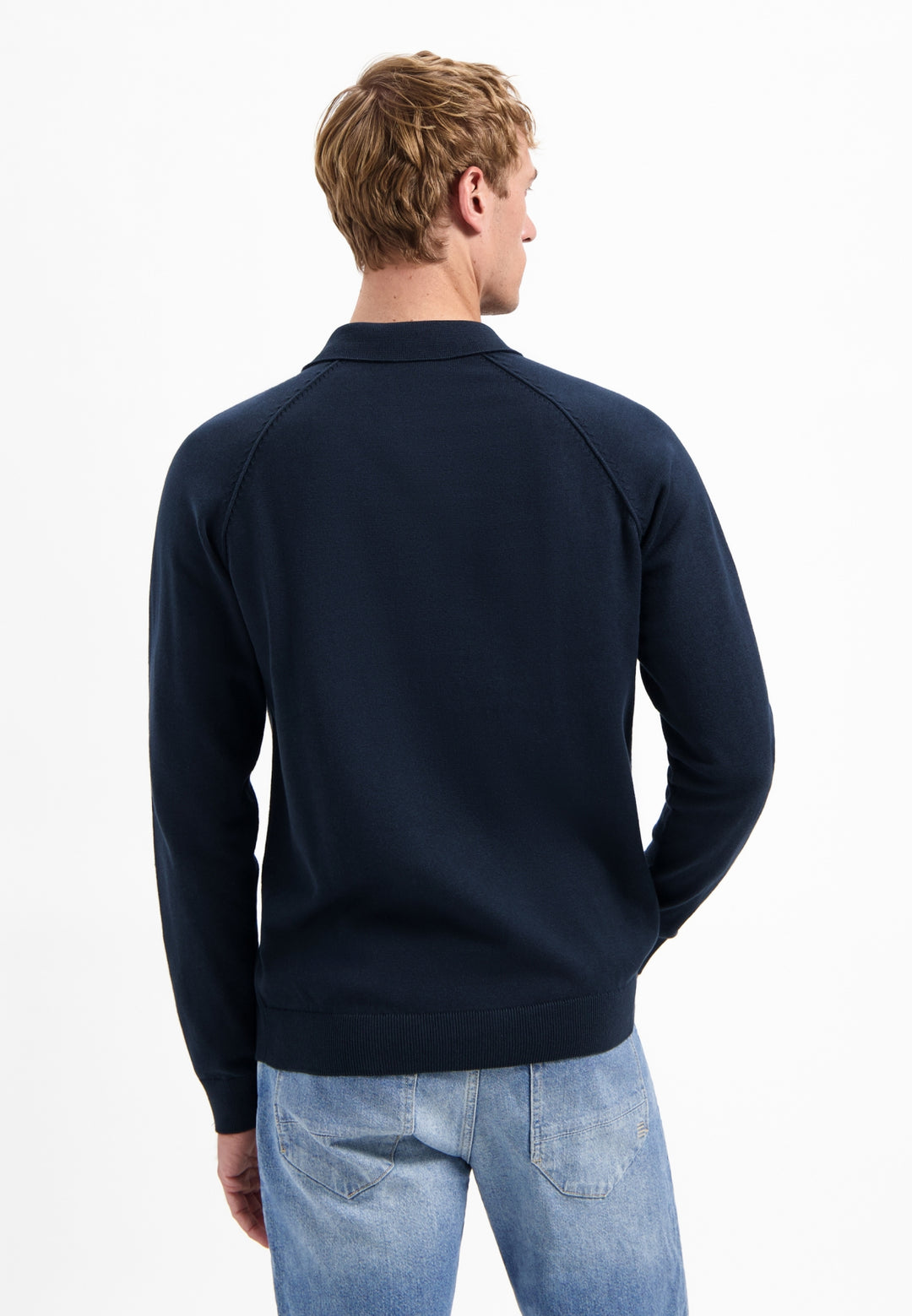 Pullover Polo Half Zip Solid, Night 078 Bild 2