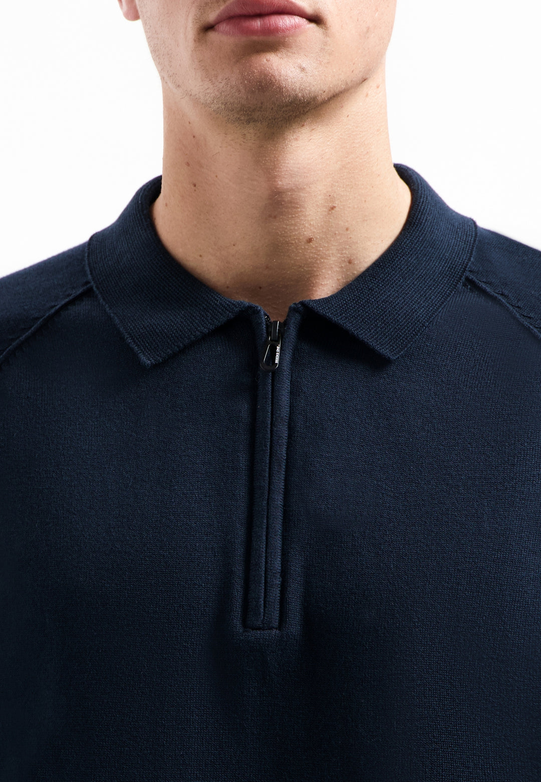 Pullover Polo Half Zip Solid, Night 078 Bild 7