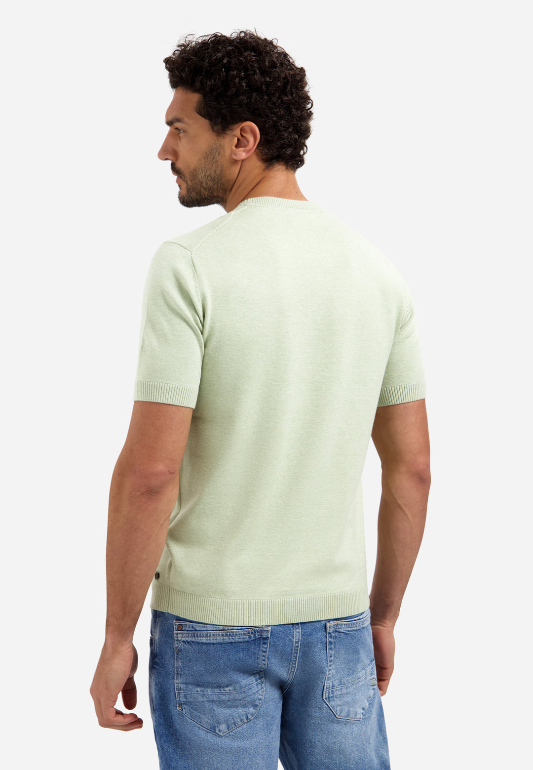 Pullover Short Sleeve Crew Neck Melange, Green 050 Bild 2