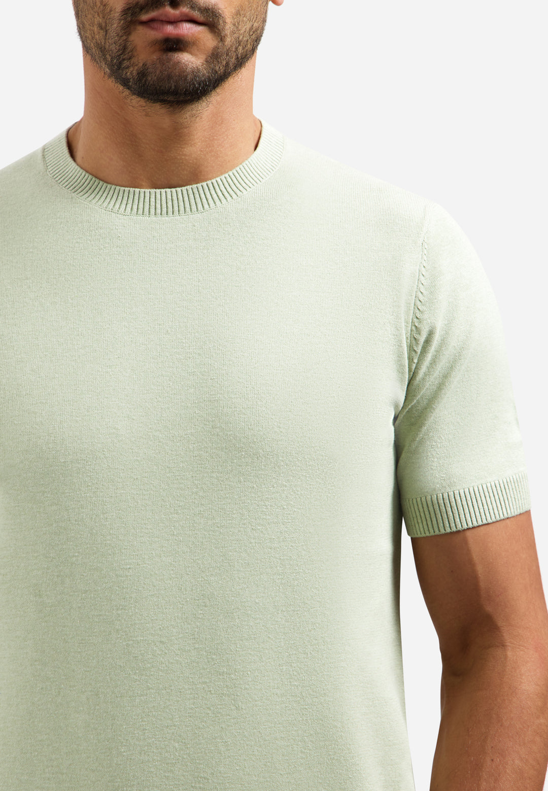 Pullover Short Sleeve Crew Neck Melange, Green 050 Bild 7