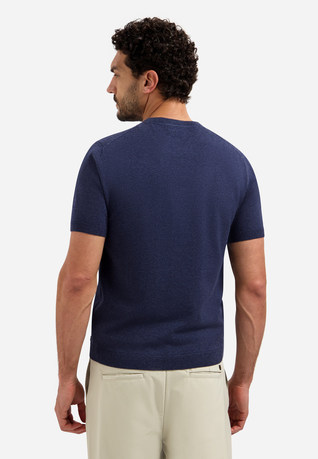 Pullover Short Sleeve Crew Neck Melange, Night 078 Bild 2