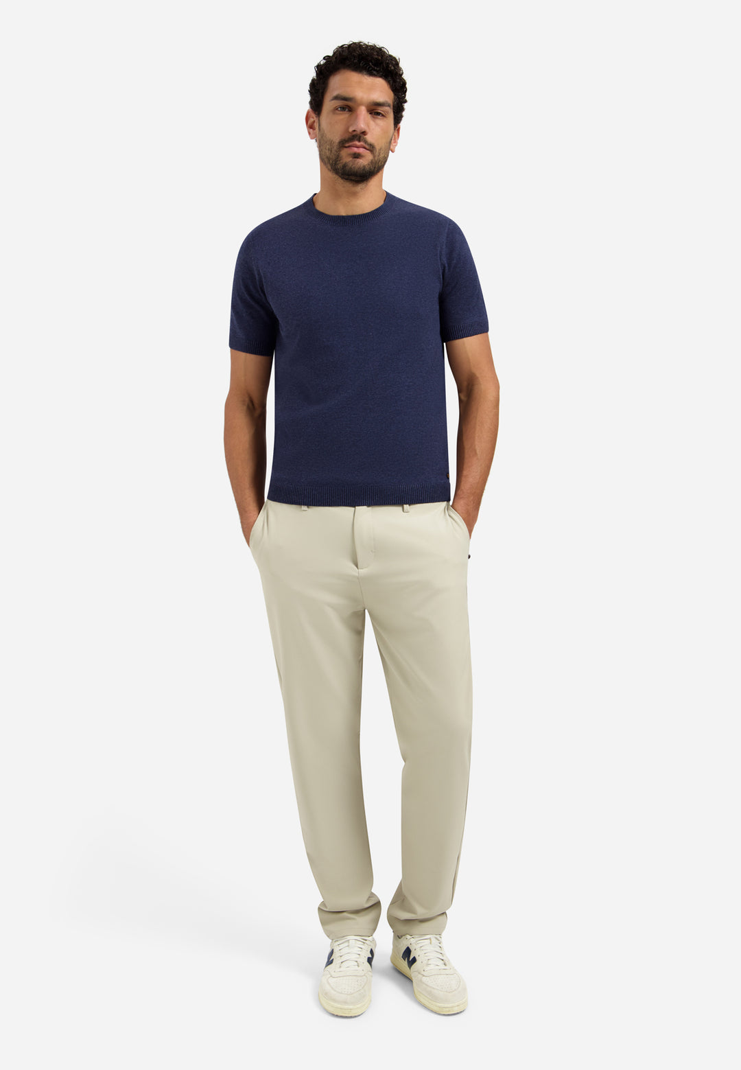 Pullover Short Sleeve Crew Neck Melange, Night 078 Bild 3
