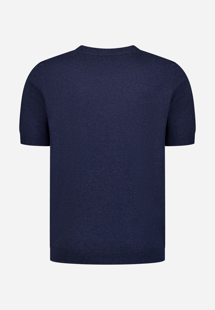 Pullover Short Sleeve Crew Neck Melange, Night 078 Bild 6