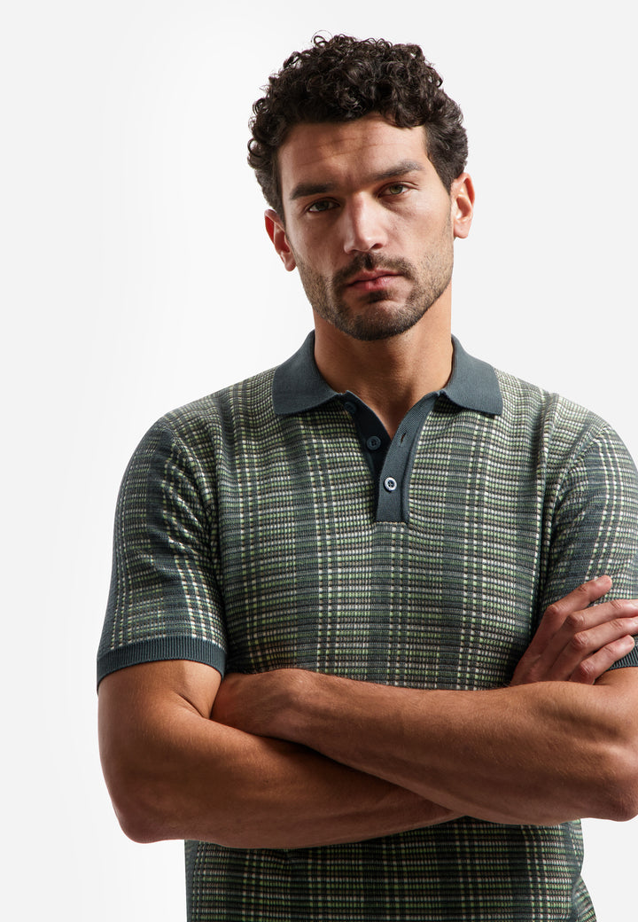 Pullover Short Sleeve Polo Multi Color, Dark Steel 124 Bild 4
