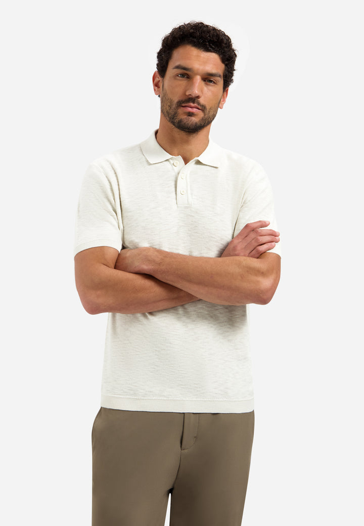Pullover Short Sleeve Polo Slub, Kit 013 Bild 1