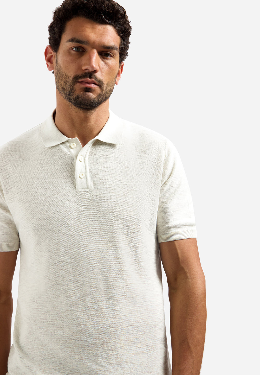 Pullover Short Sleeve Polo Slub, Kit 013 Bild 4