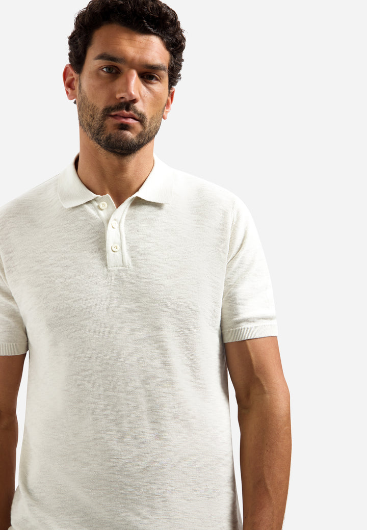 Pullover Short Sleeve Polo Slub, Kit 013 Bild 4