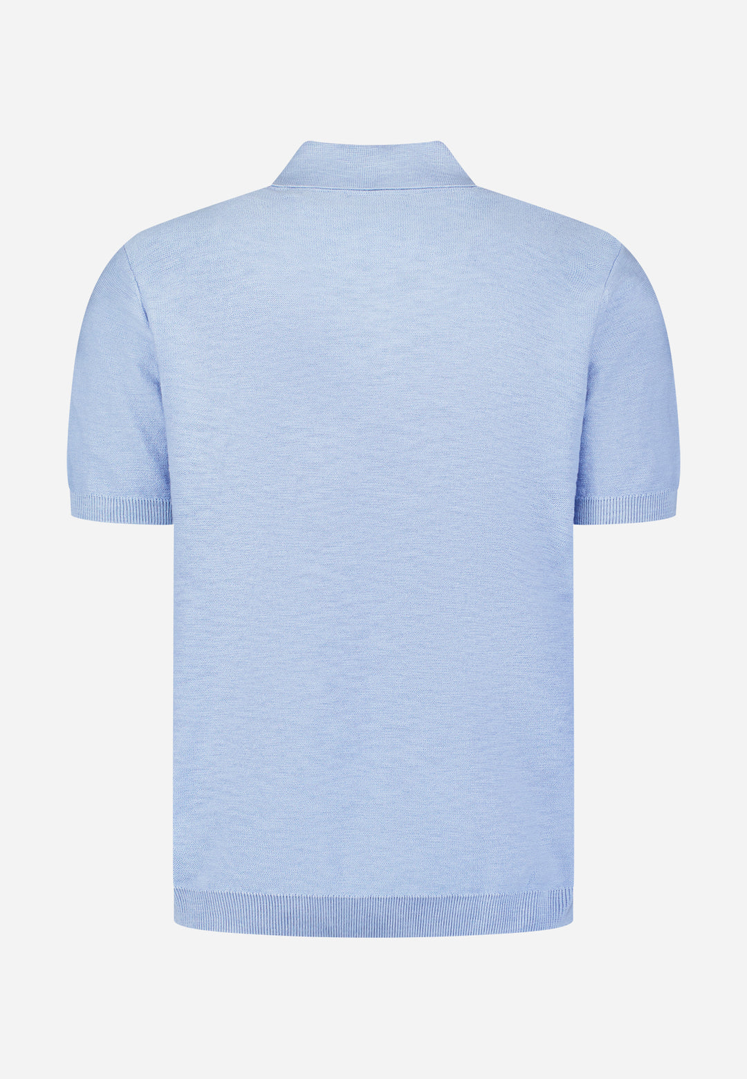 Pullover Short Sleeve Polo Slub, Blue 030 Bild 6