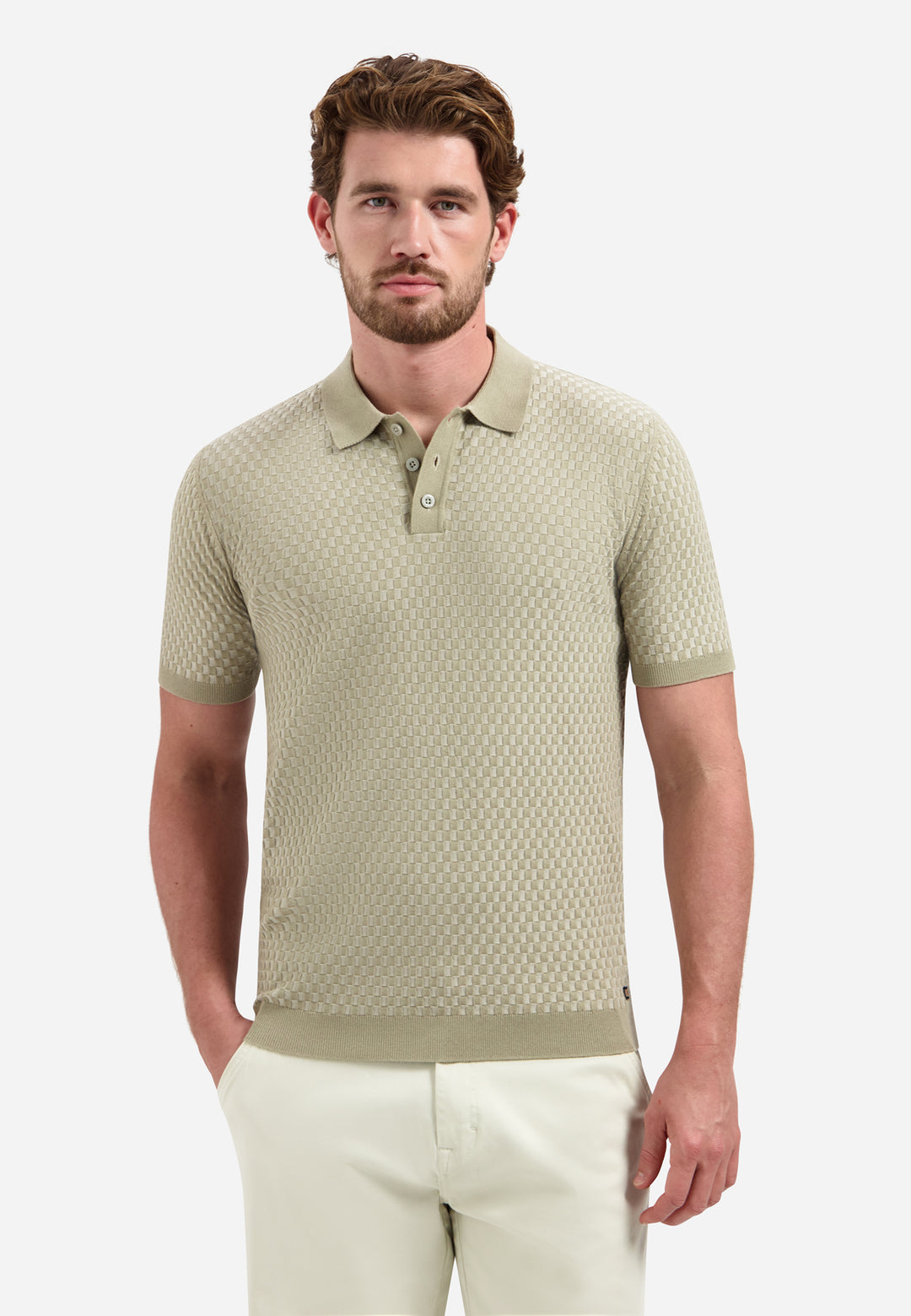Pullover Short Sleeve Polo, Taupe 044 Bild 1
