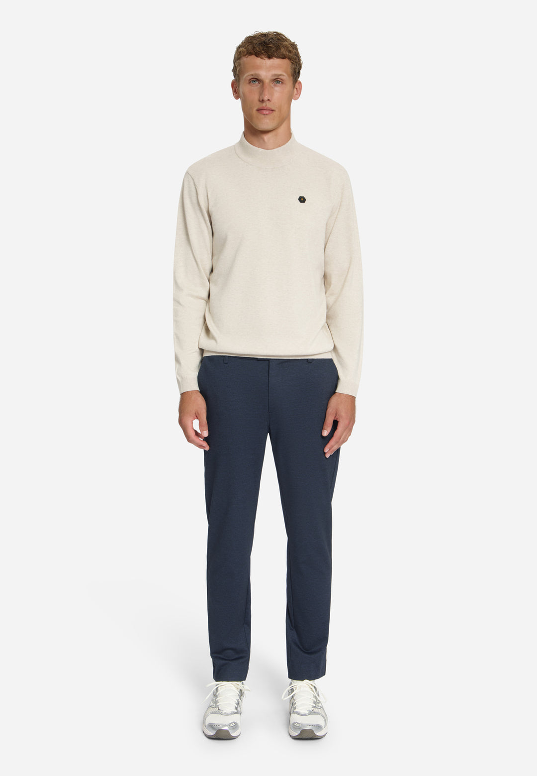 Pullover Turtle Neck Melange, Stone 014 Bild 3