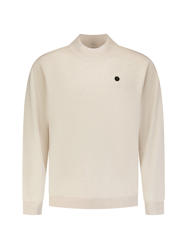 Pullover Turtle Neck Melange, Stone 014 Bild 5