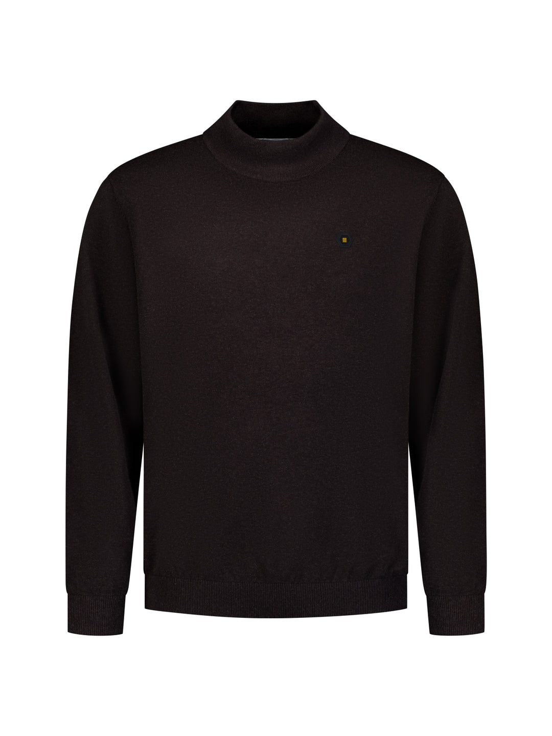 Pullover Turtle Neck Melange, Dark Brown 042 Bild 5