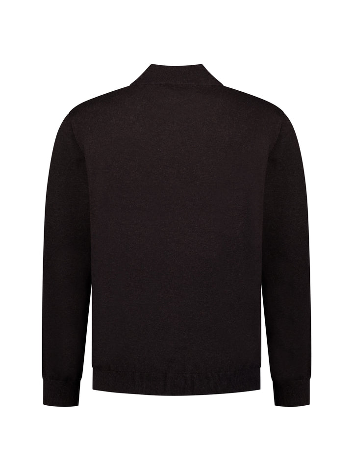 Pullover Turtle Neck Melange, Dark Brown 042 Bild 6