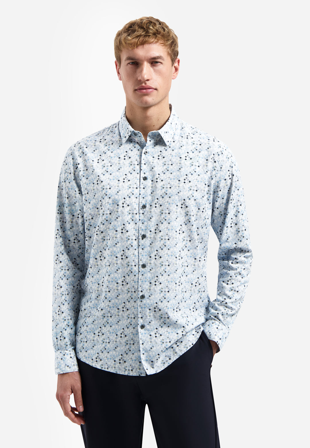 Shirt Allover Printed, Blue 030 Bild 1