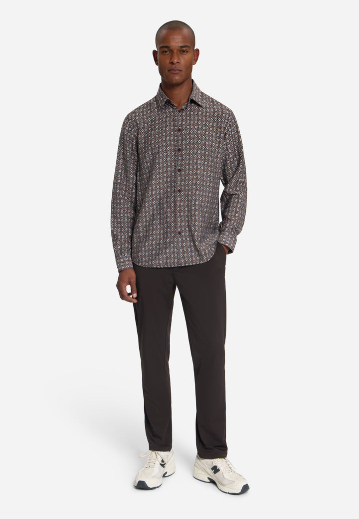 Shirt Allover Printed, Light Brown 041 Bild 3