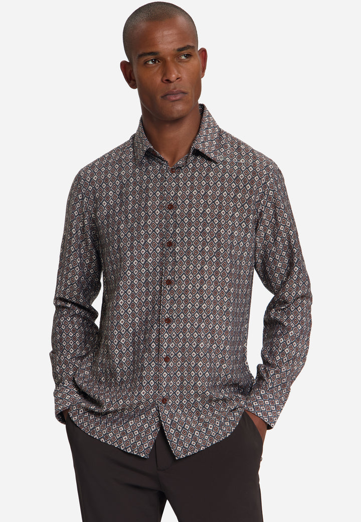 Shirt Allover Printed, Light Brown 041 Bild 4