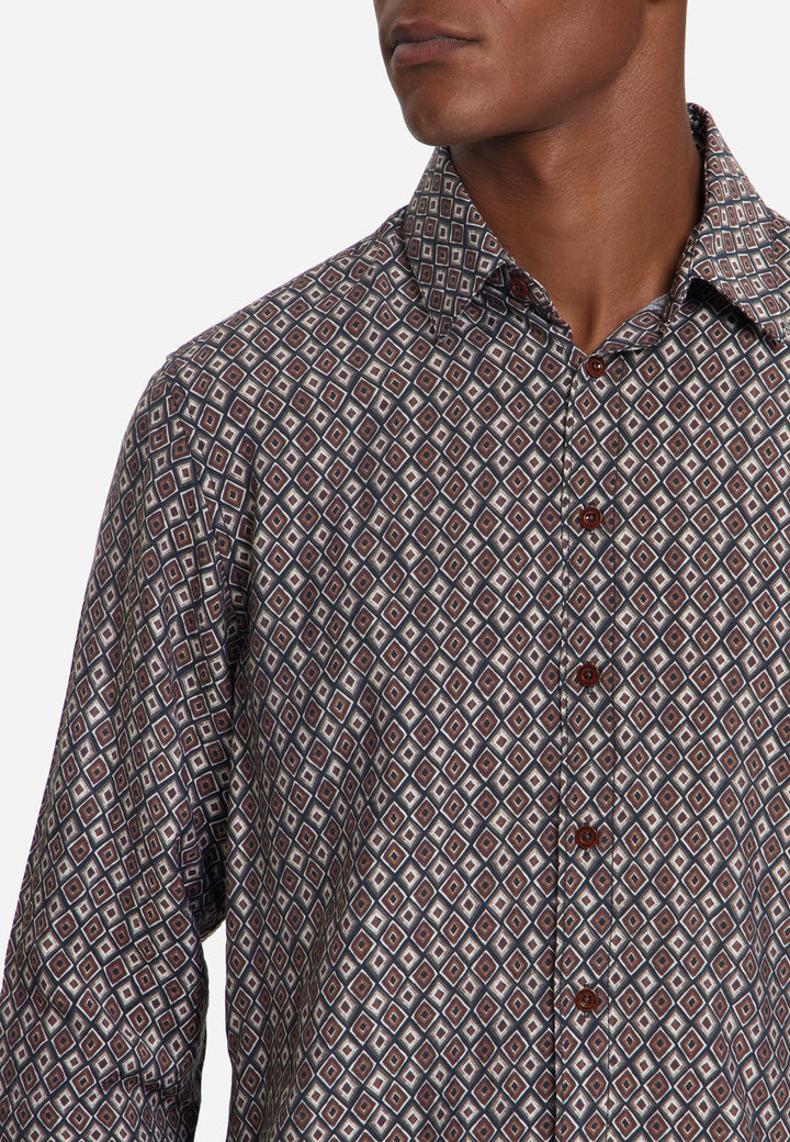 Shirt Allover Printed, Light Brown 041 Bild 7