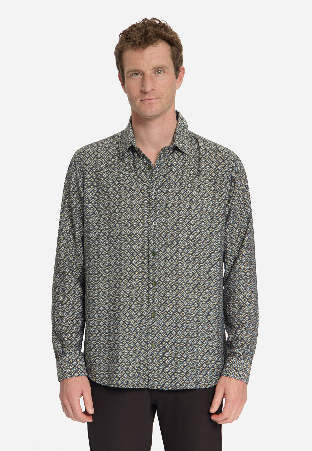 Shirt Allover Printed, Moss 152 Bild 1
