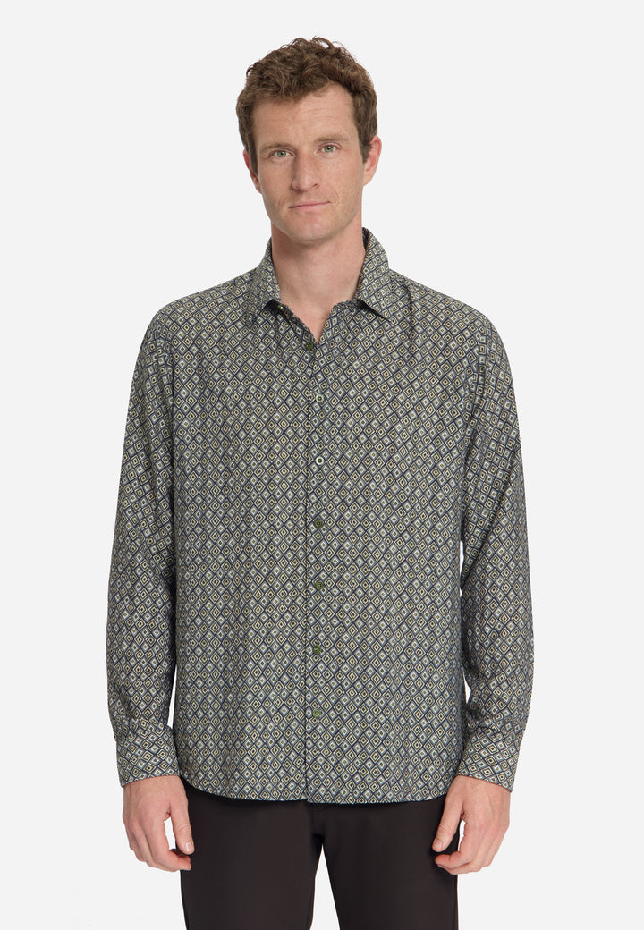 Shirt Allover Printed, Moss 152 Bild 1