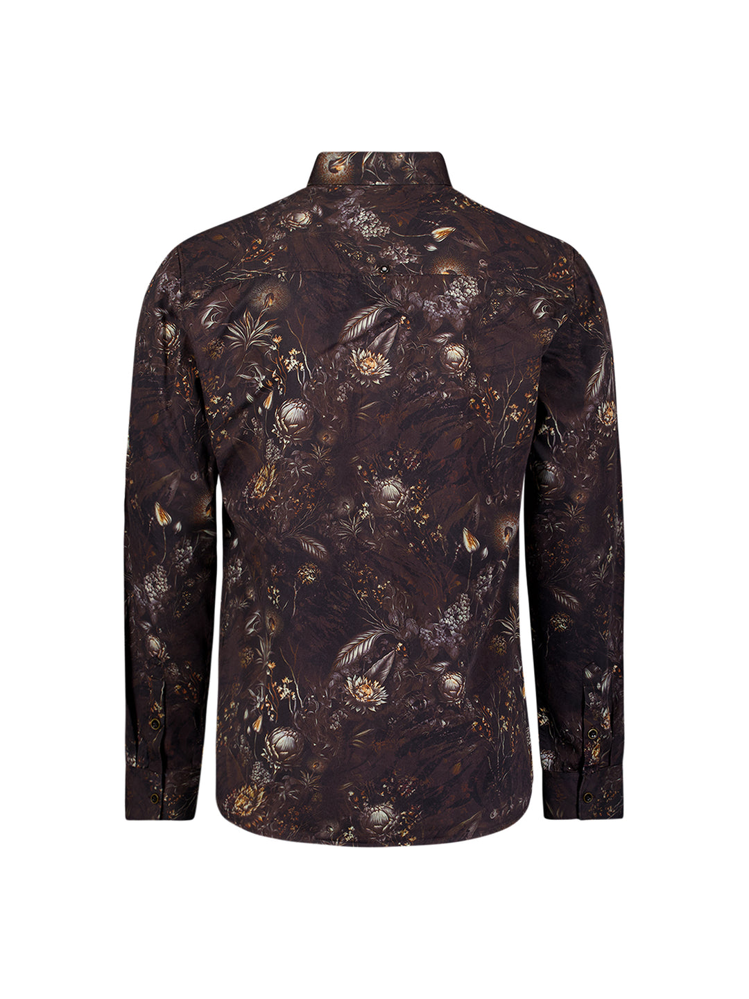 Shirt Allover Printed Satin Weave, Black 020 Bild 6